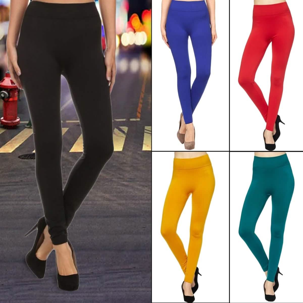 5-Pack: Women's Premium Fleece Leggings DailySale
