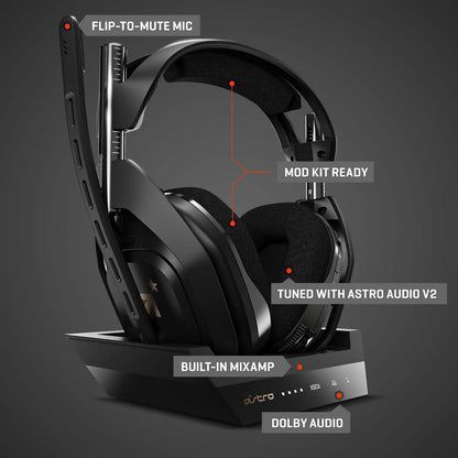 ASTRO Gaming A50 Wireless Headset + Base Station Gen 4 - Compatible with Xbox Series X|S, Xbox One, PC, Mac (Refurbished) DailySale