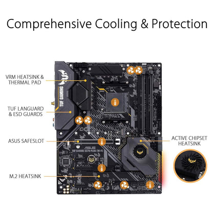 ASUS AM4 TUF Gaming X570-Plus Wi-Fi Zen 3 Ryzen 5000 and 3rd Gen Ryzen ATX Motherboard  (Refurbished) DailySale
