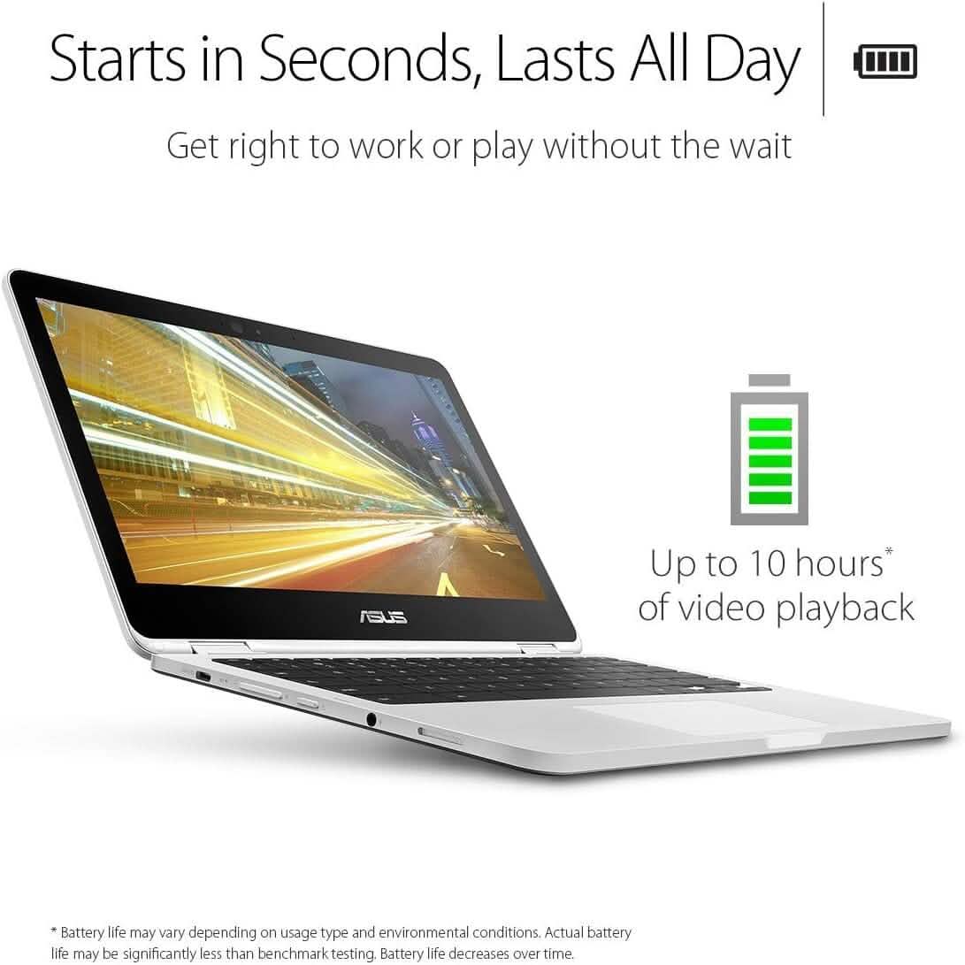 ASUS Chromebook Flip C302CA-DH54 12.5-inch Touchscreen Convertible Chromebook (Refurbished) DailySale