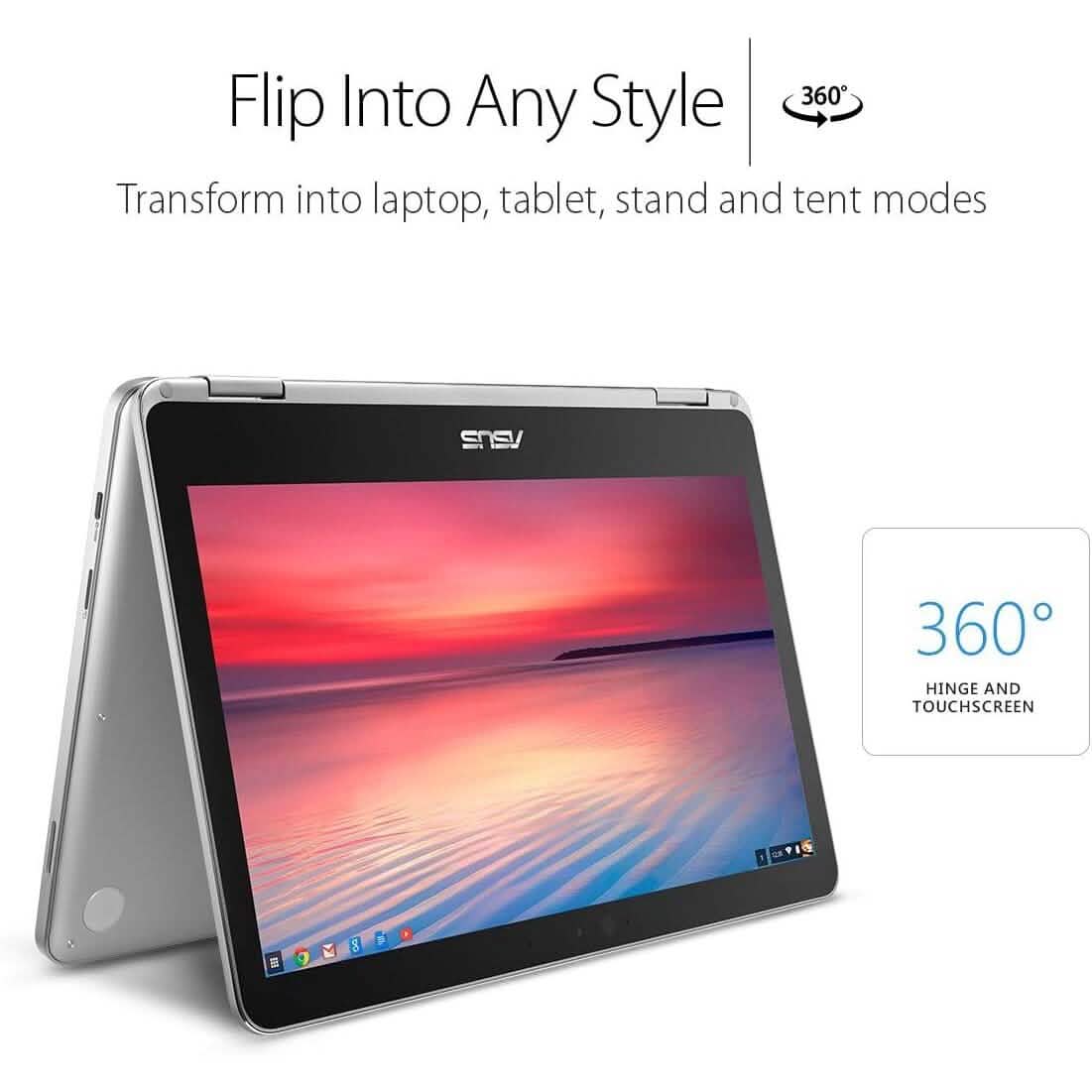 ASUS Chromebook Flip C302CA-DH54 12.5-inch Touchscreen Convertible Chromebook (Refurbished) DailySale