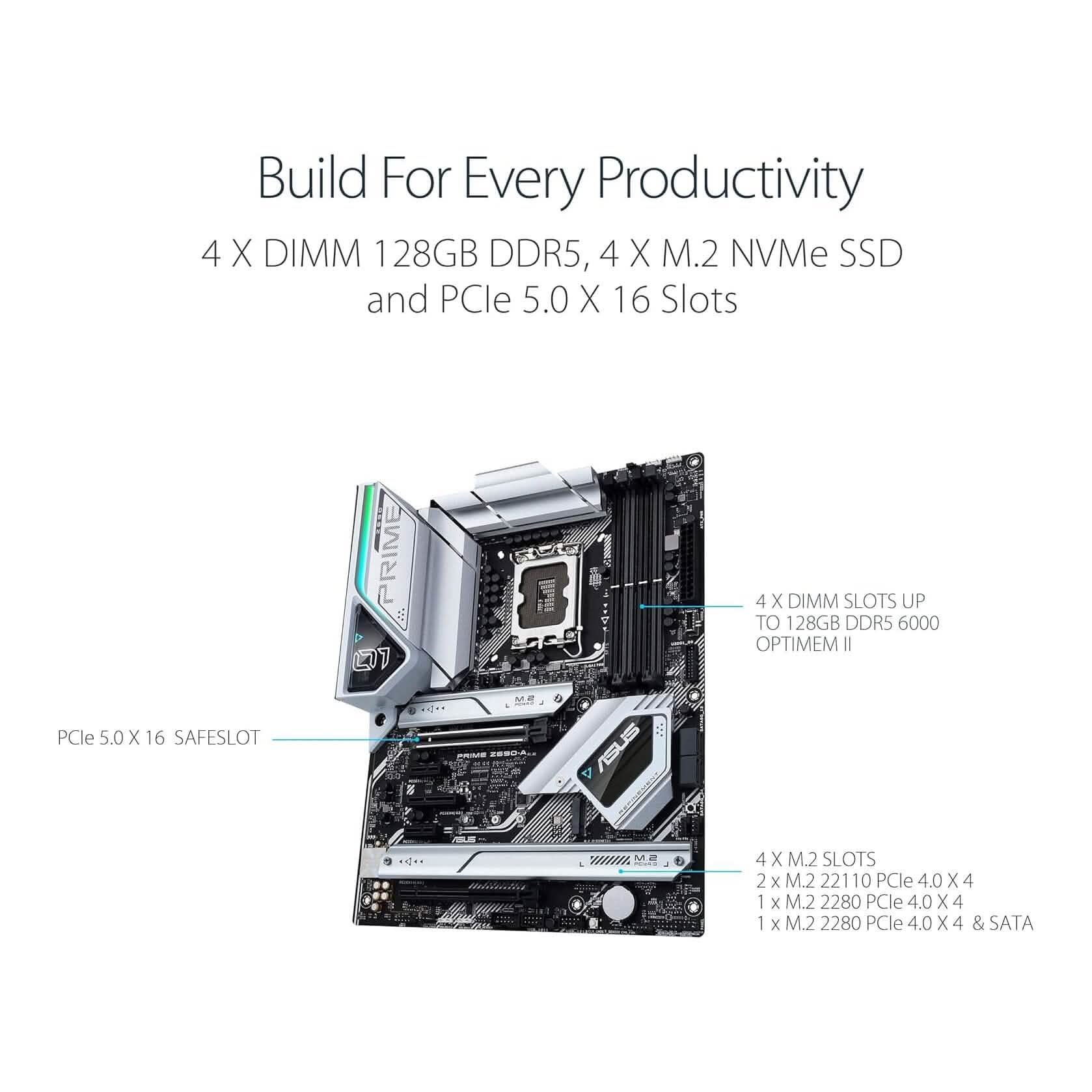 ASUS Prime Z690-A LGA 1700 Intel 12th ATX Motherboard (Refurbished) DailySale