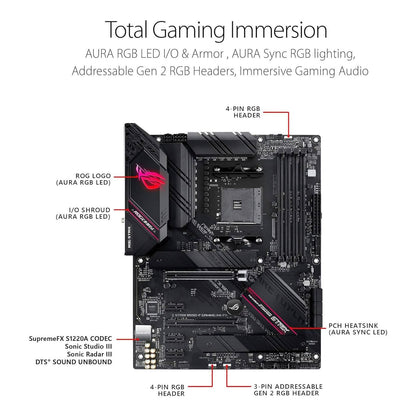 ASUS ROG Strix B550-F Gaming AMD AM4 Zen 3 Ryzen 5000 & 3rd Gen Ryzen ATX  (Refurbished) DailySale