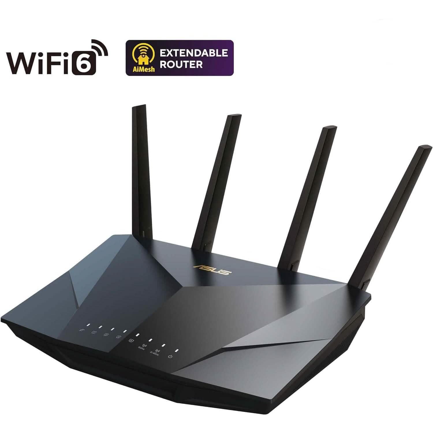 ASUS RT-AX5400 VPN WiFi 6 Extendable Router Dual Band (Refurbished) DailySale