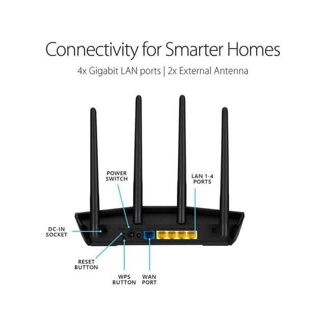 ASUS RT-AX55 AX1800 Dual Band WiFi 6 Gigabit Router  (Refurbished) DailySale