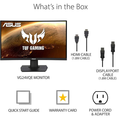 ASUS TUF Gaming 23.6" 1080P Curved Monitor (VG24VQE)  (Refurbished) DailySale