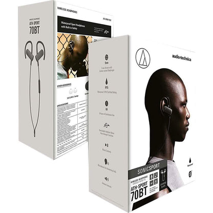 Audio-Technica ATH-SPORT50BTBK SonicSport Bluetooth Wireless In-Ear Headphones DailySale