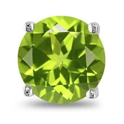 August Birthstone Peridot 925 Sterling Silver Round Cz Stud Earring DailySale