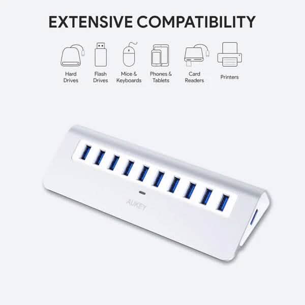 Aukey 10-Port CB-H6 USB 3.0 Hub DailySale