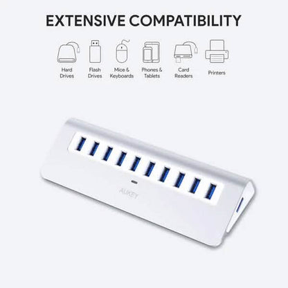 Aukey 10-Port CB-H6 USB 3.0 Hub DailySale