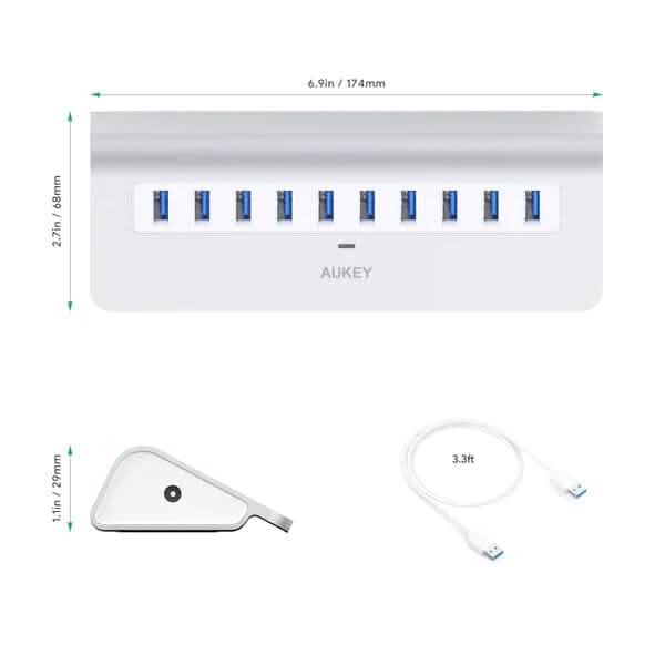 Aukey 10-Port CB-H6 USB 3.0 Hub DailySale