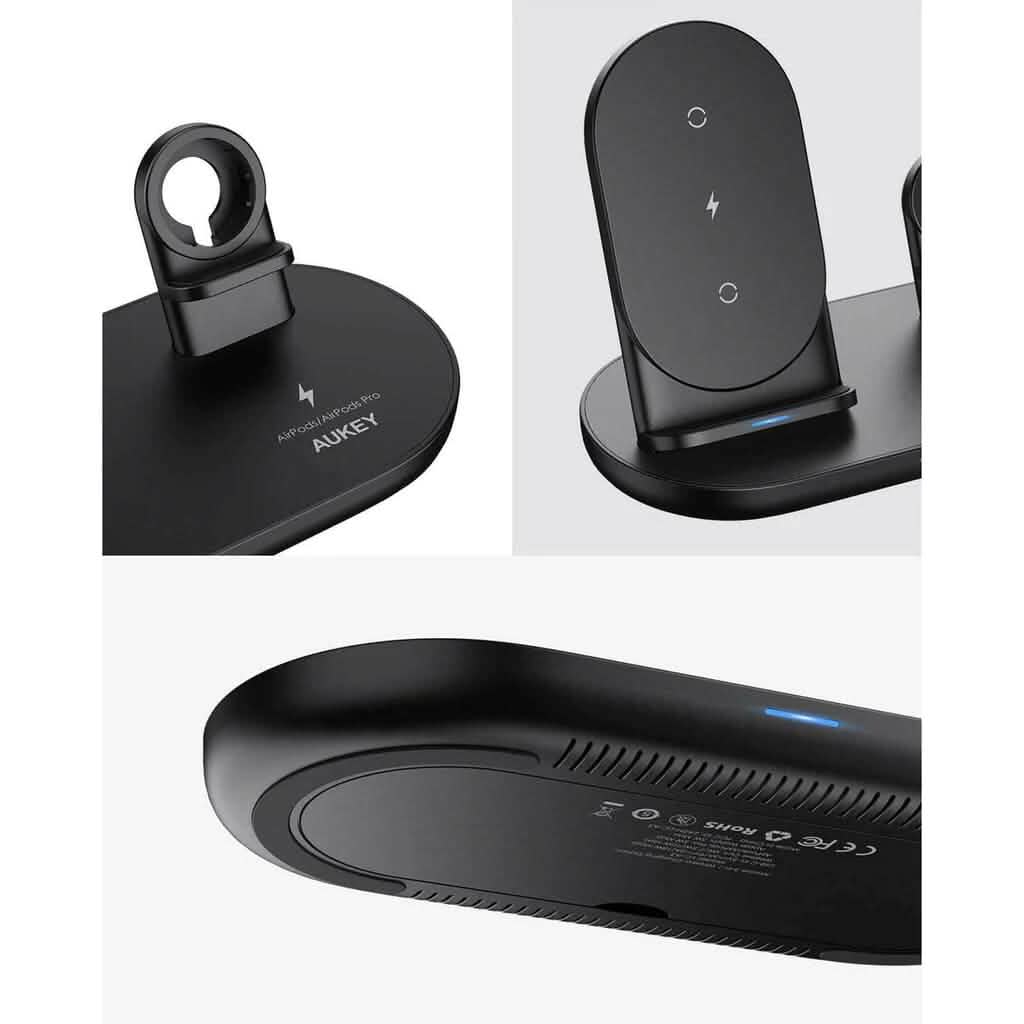 AUKEY 3-in-1 Wireless Charger Black DailySale