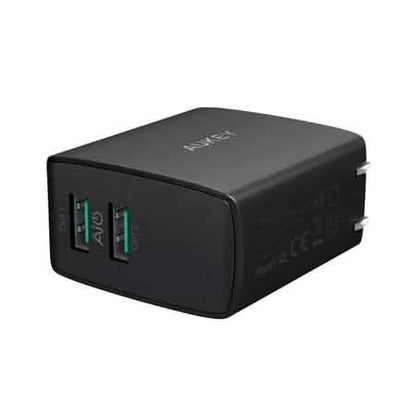 Aukey AMP Wall Charger Dual Port 4.8A USB Charger DailySale