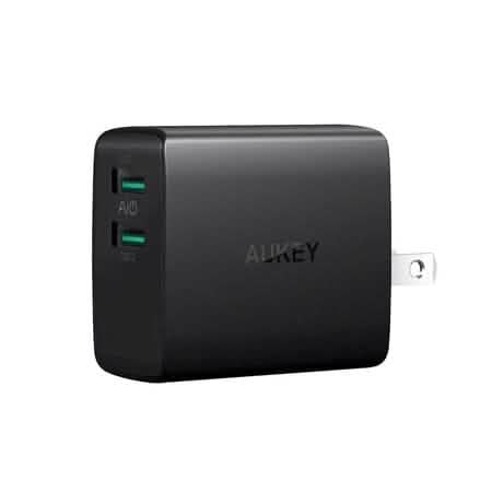 Aukey AMP Wall Charger Dual Port 4.8A USB Charger DailySale