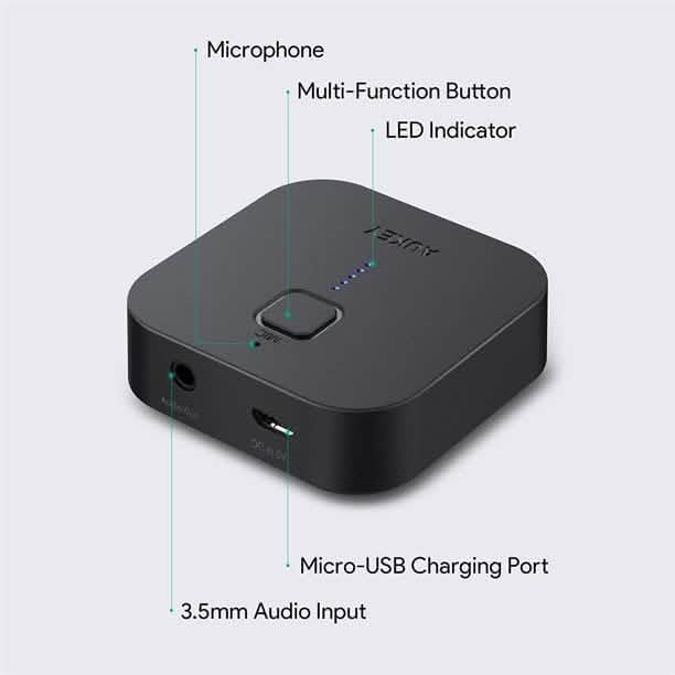 AUKEY Bluetooth Receiver V4.1 Wireless Audio Music Adapter DailySale