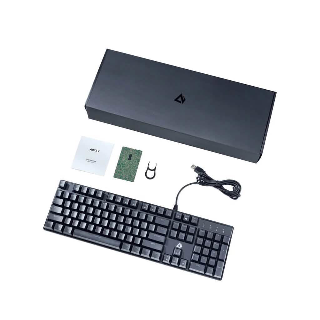 AUKEY KMG16 Mechanical Keyboard Blue Switches 104key DailySale