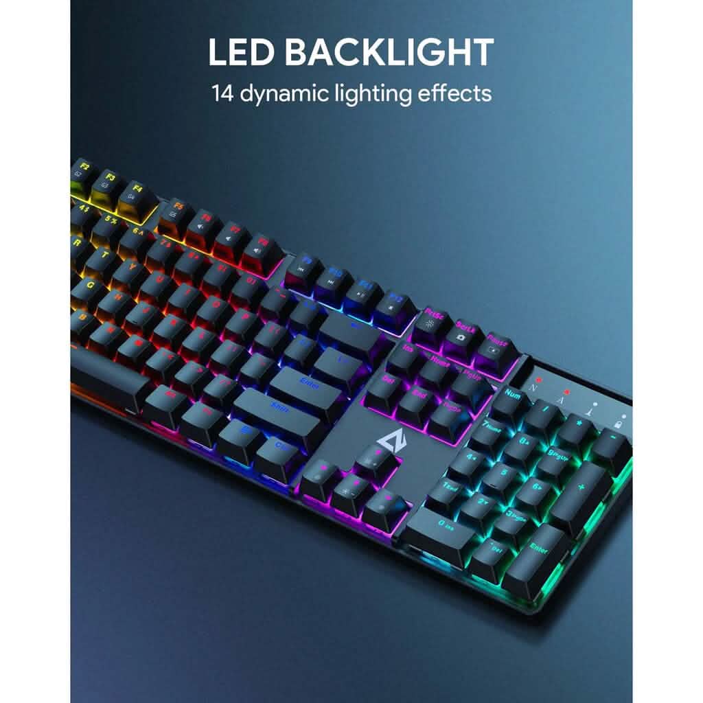 AUKEY KMG16 Mechanical Keyboard Blue Switches 104key DailySale