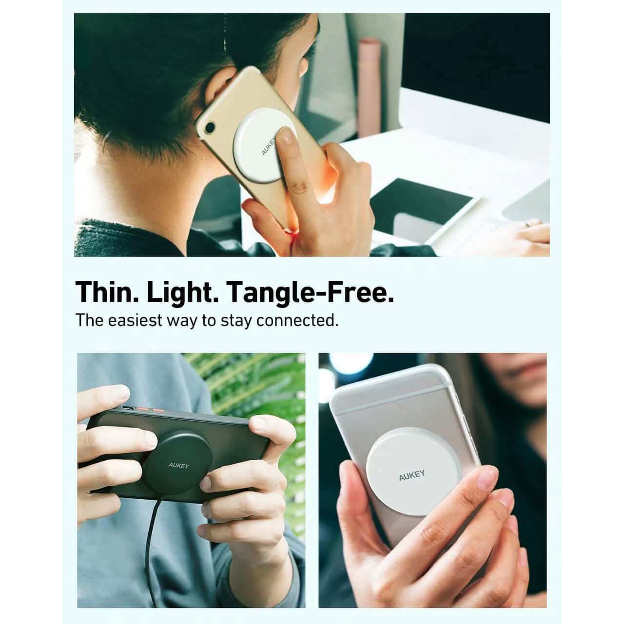 Aukey LC-A1 Aircore Wireless Charger 15W Magnetic Qi Certified DailySale