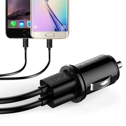Aukey Universal True AiPOWER 24W 4.8A Dual Port Car Charger (Refurbished) DailySale