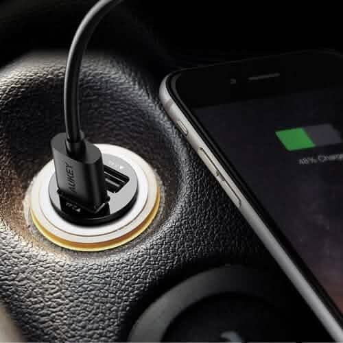 Aukey Universal True AiPOWER 24W 4.8A Dual Port Car Charger (Refurbished) DailySale