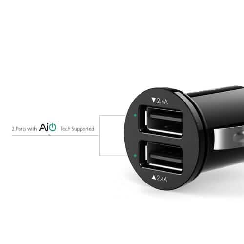 Aukey Universal True AiPOWER 24W 4.8A Dual Port Car Charger (Refurbished) DailySale
