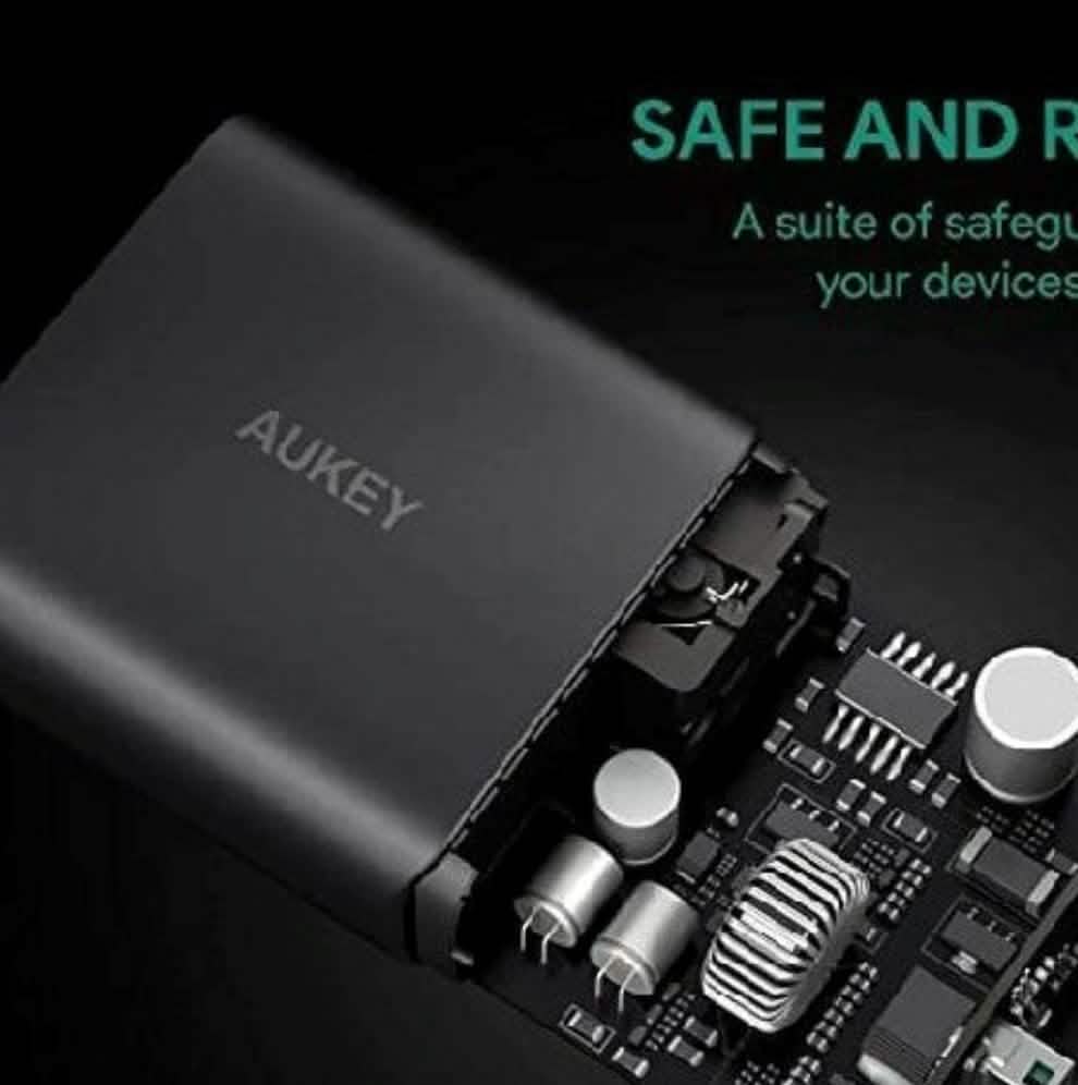Aukey USB Wall Charger, Dual Port, USB-C 46W Power Delivery (Refurbished) DailySale