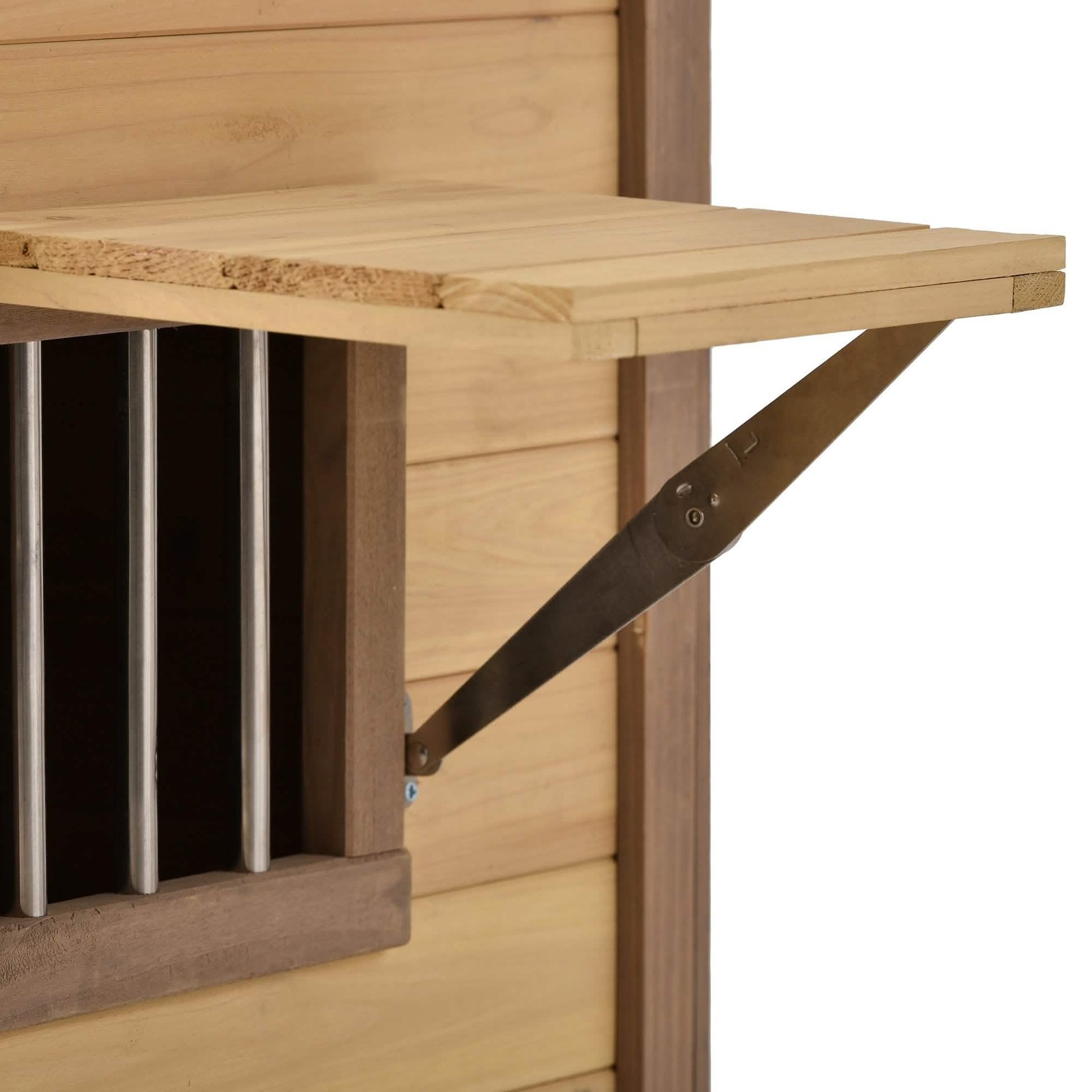 Aukfa 39.4” Wooden Dog House Puppy Shelter Kennel Outdoor & Indoor Dog Crate DailySale