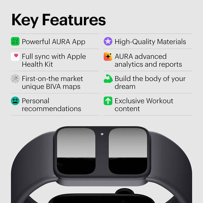 AURA Strap 2 Compatible w Apple Watch (45/49 mm (44/42mm), Coal Black)  (Refurbished) DailySale