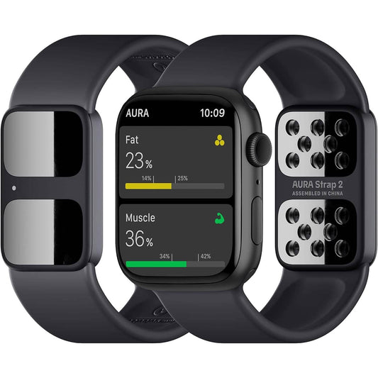 AURA Strap 2 Compatible w Apple Watch (45/49 mm (44/42mm), Coal Black)  (Refurbished) DailySale
