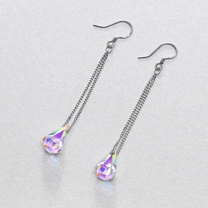 Aurora Borealis Crystal Drop Earrings Made with Swarovski Elements DailySale