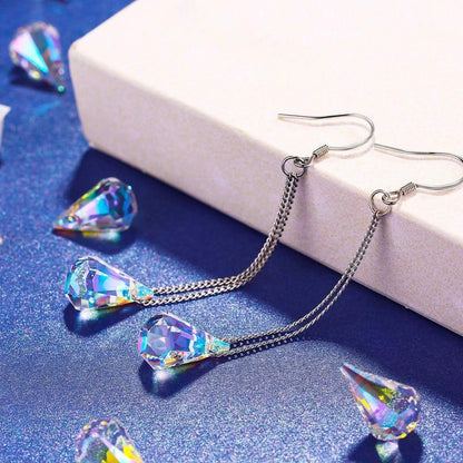 Aurora Borealis Crystal Drop Earrings Made with Swarovski Elements DailySale