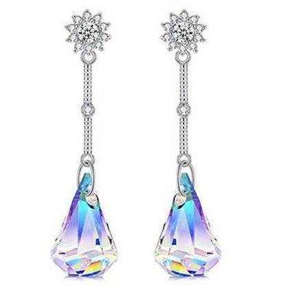 Aurora Borealis Crystal Drop Earrings made with Swarovski Elements DailySale