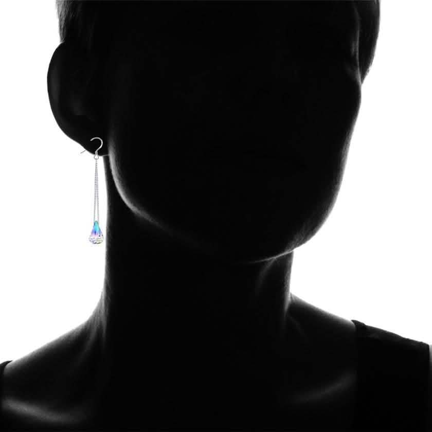 Aurora Borealis Crystal Drop Earrings Made with Swarovski Elements DailySale