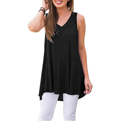 Women's Summer Casual Sleeveless V-Neck T-Shirt Tunic Blouse Tank Tops DailySale