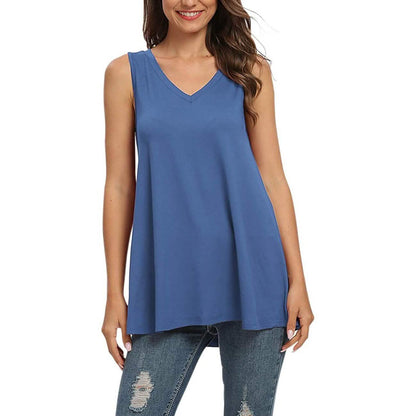 Women's Summer Casual Sleeveless V-Neck T-Shirt Tunic Blouse Tank Tops DailySale