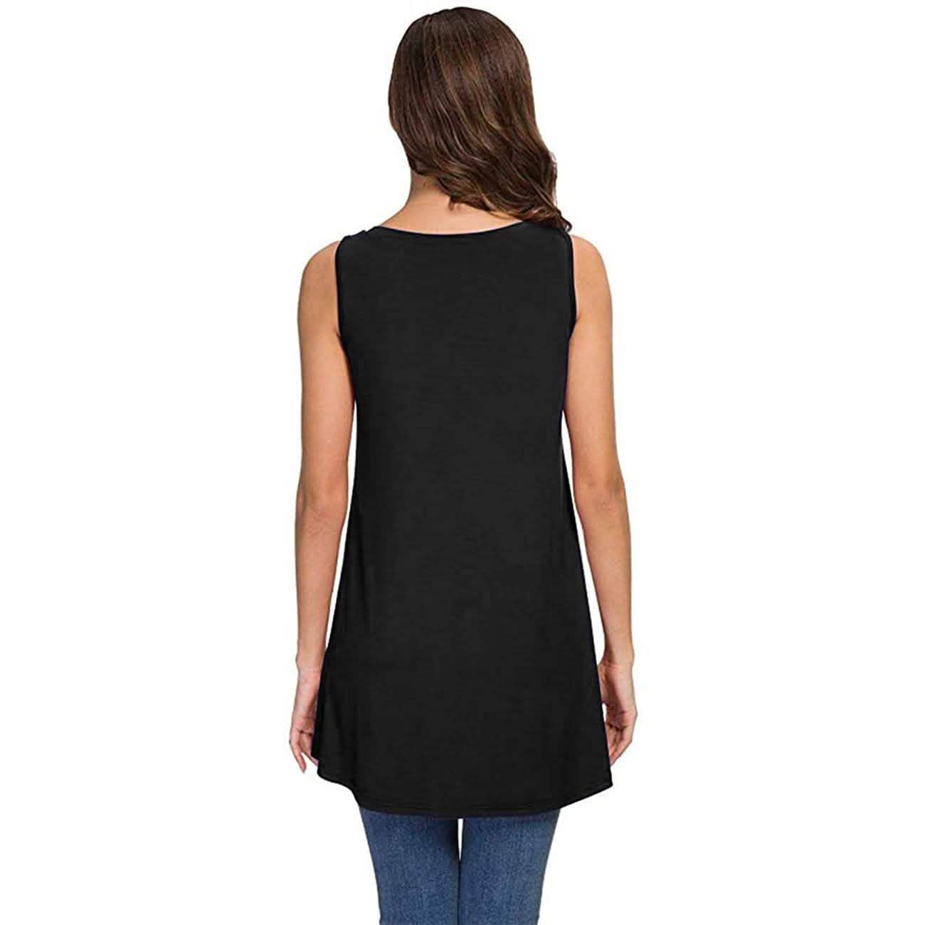 Women's Summer Casual Sleeveless V-Neck T-Shirt Tunic Blouse Tank Tops DailySale