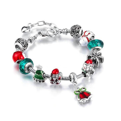 Austrian Crystal Christmas Charm Bracelet DailySale