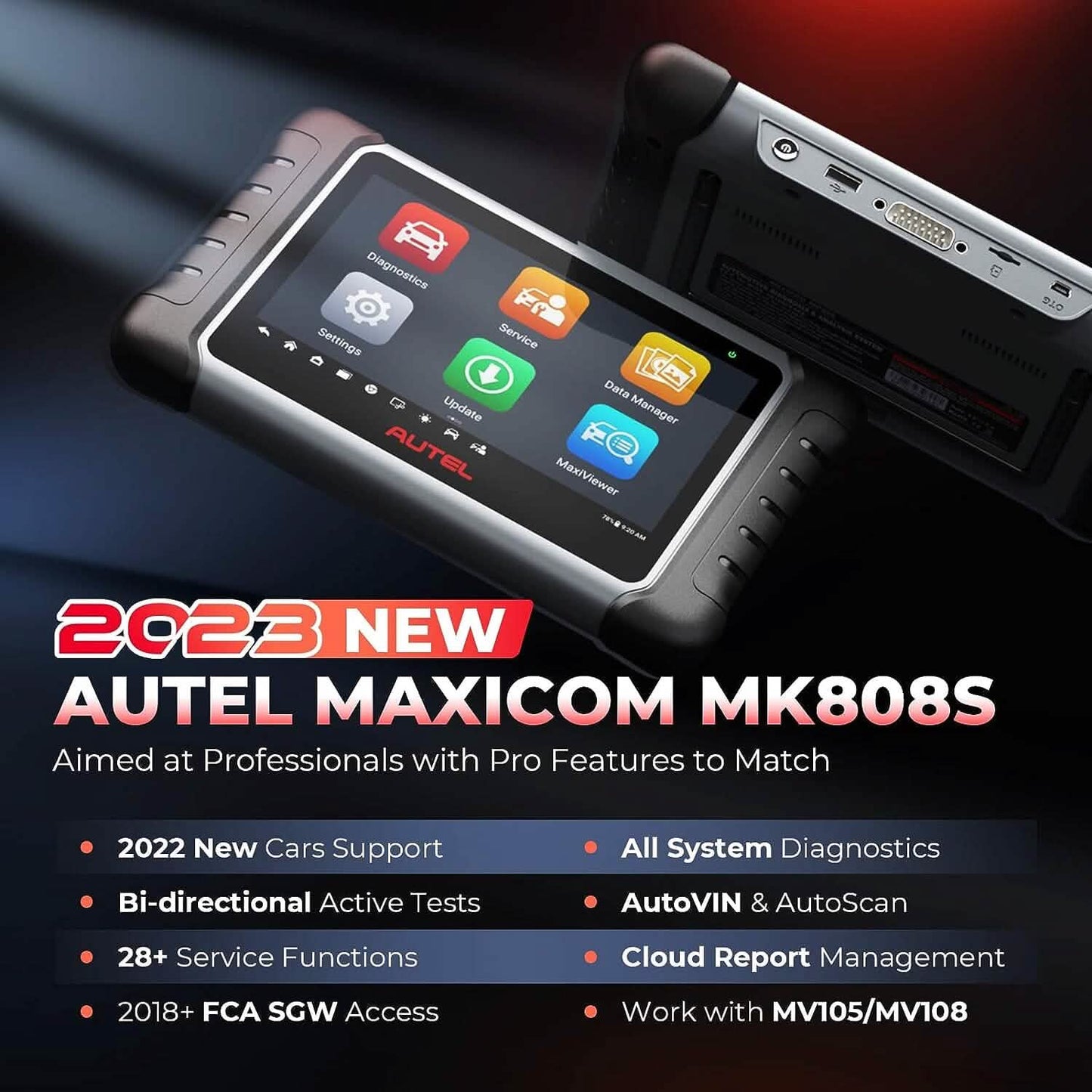 Autel MaxiCOM MK808S Bidirectional Scan Tool  (Refurbished) DailySale