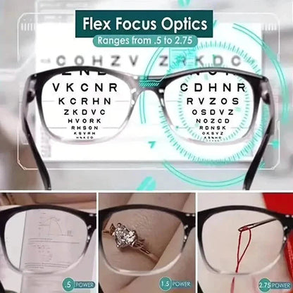Auto Adjusting Multifocal Reading Glasses for Women and Men Bifocal Readers DailySale