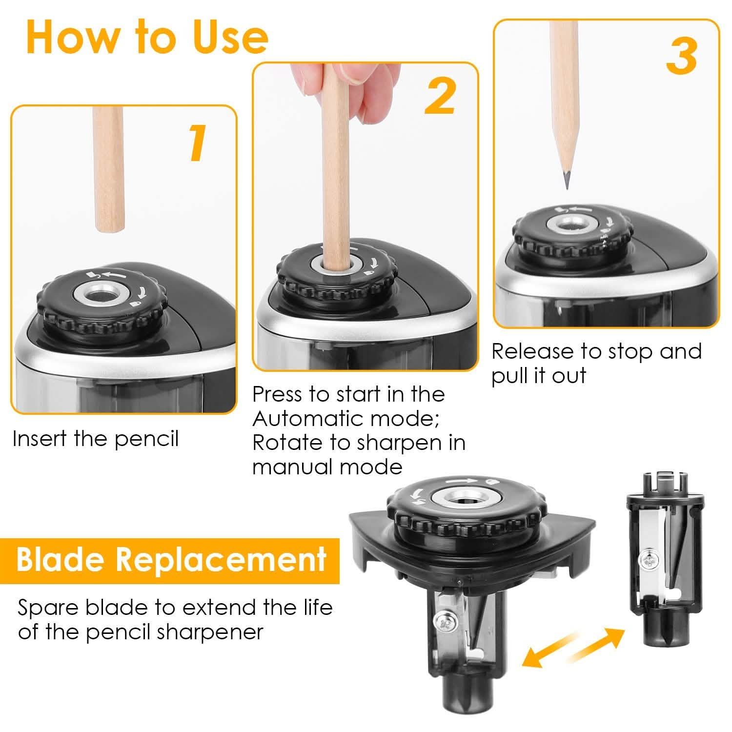 Auto Manual Electric Pencil Sharpener DailySale
