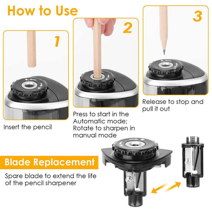 Auto Manual Electric Pencil Sharpener DailySale