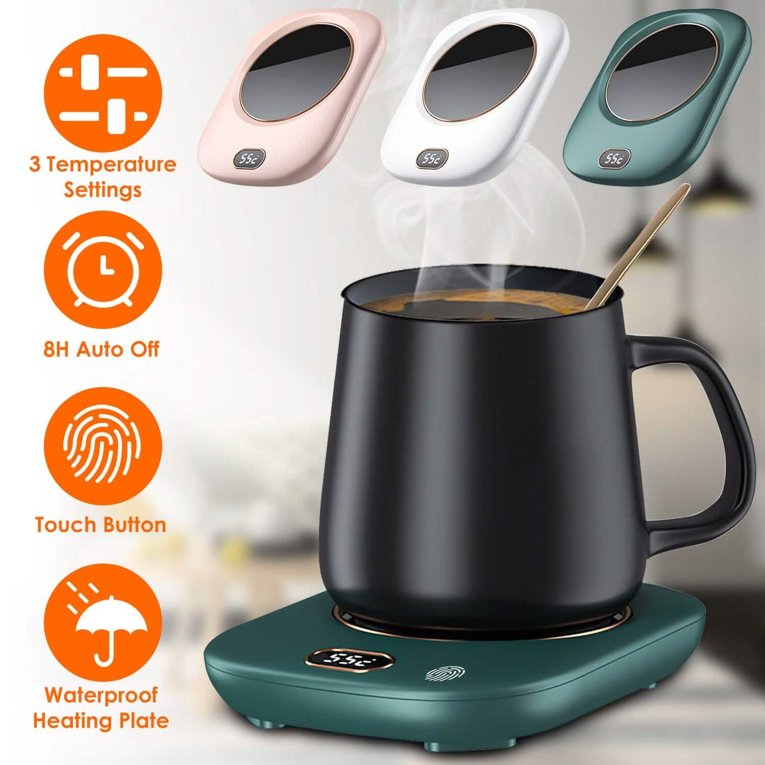 Auto Shut Off USB Coffee Mug Heating Plate with 3 Temperature Setting DailySale