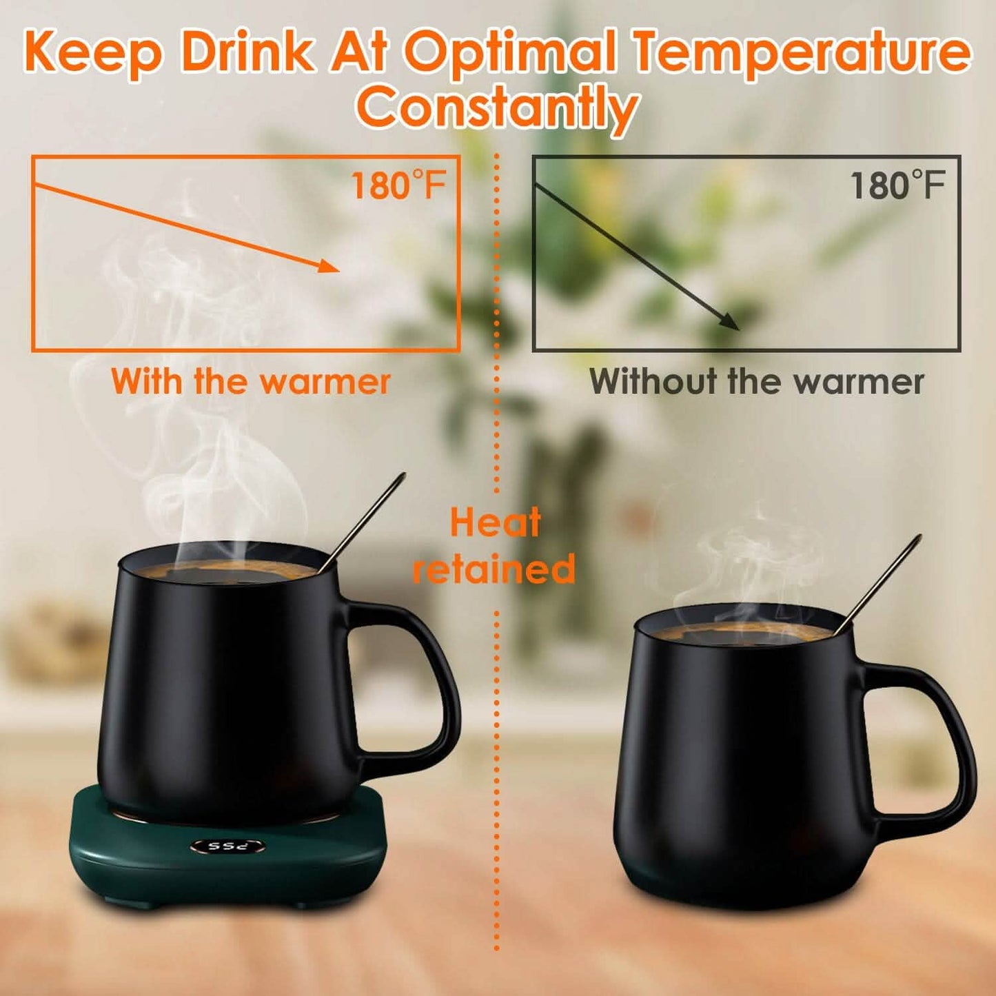 Auto Shut Off USB Coffee Mug Heating Plate with 3 Temperature Setting DailySale