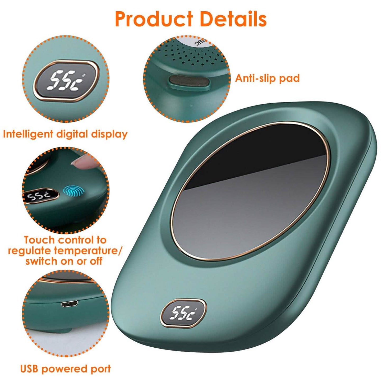 Auto Shut Off USB Coffee Mug Heating Plate with 3 Temperature Setting DailySale
