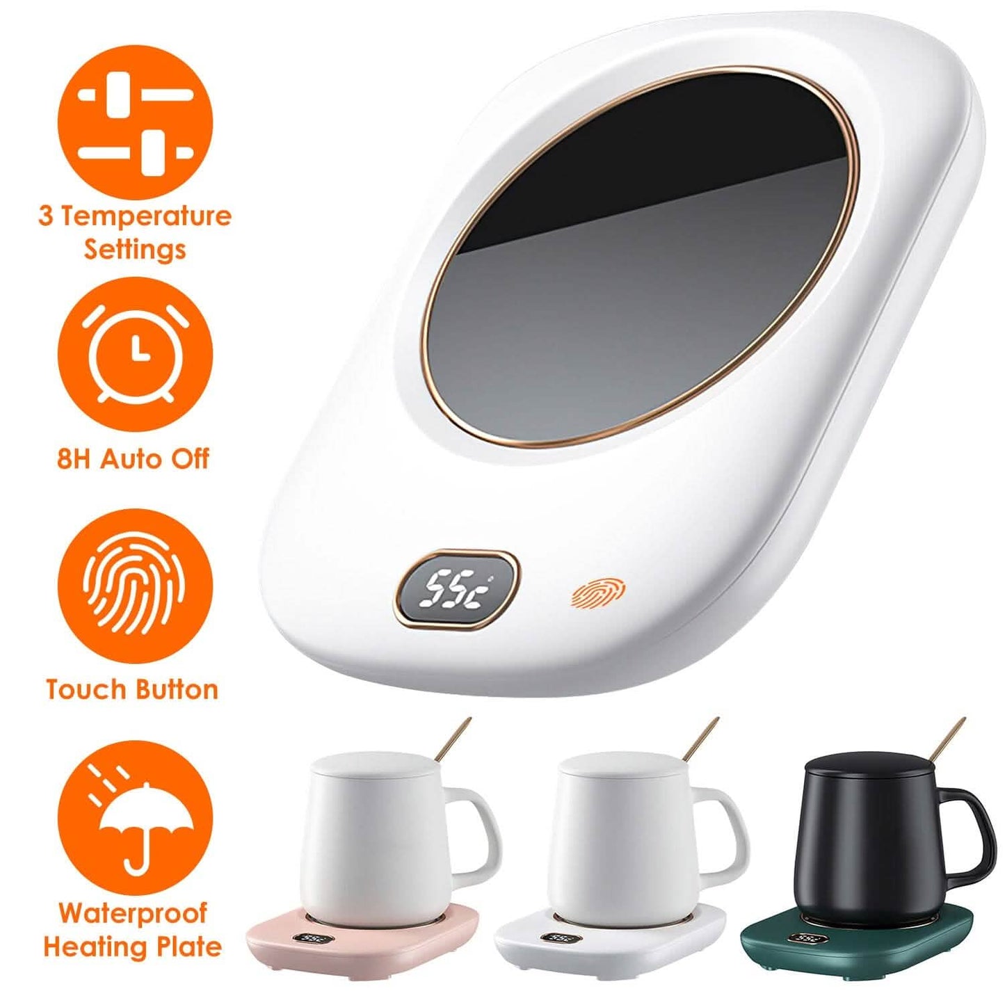 Auto Shut Off USB Coffee Mug Heating Plate with 3 Temperature Setting DailySale