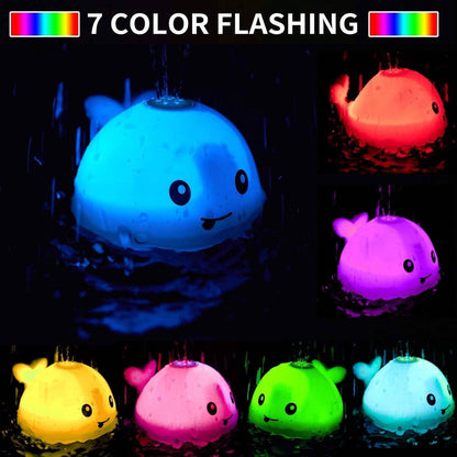 Auto Spray Water Whale Toy With Seven Kinds Of Flashing Light For Toddlers DailySale