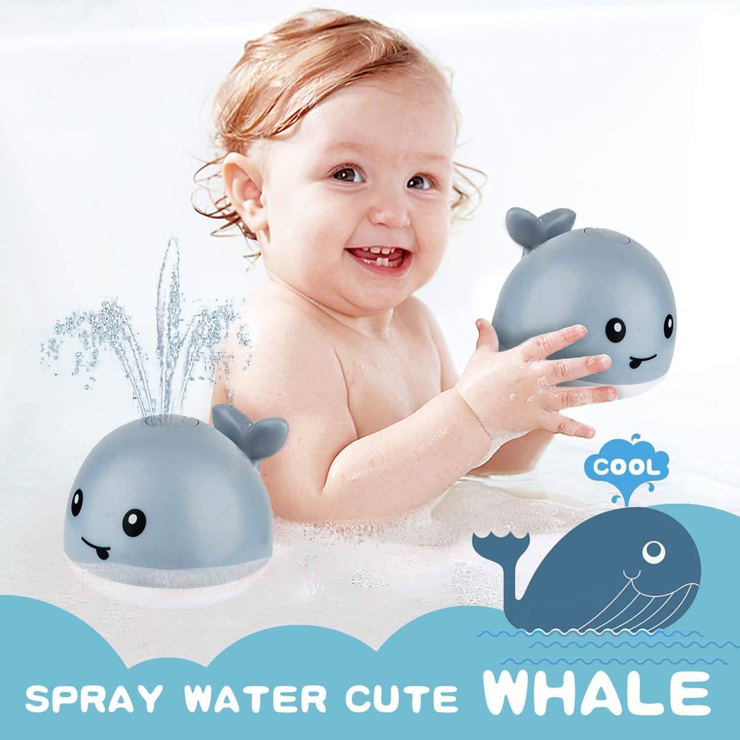 Auto Spray Water Whale Toy With Seven Kinds Of Flashing Light For Toddlers DailySale