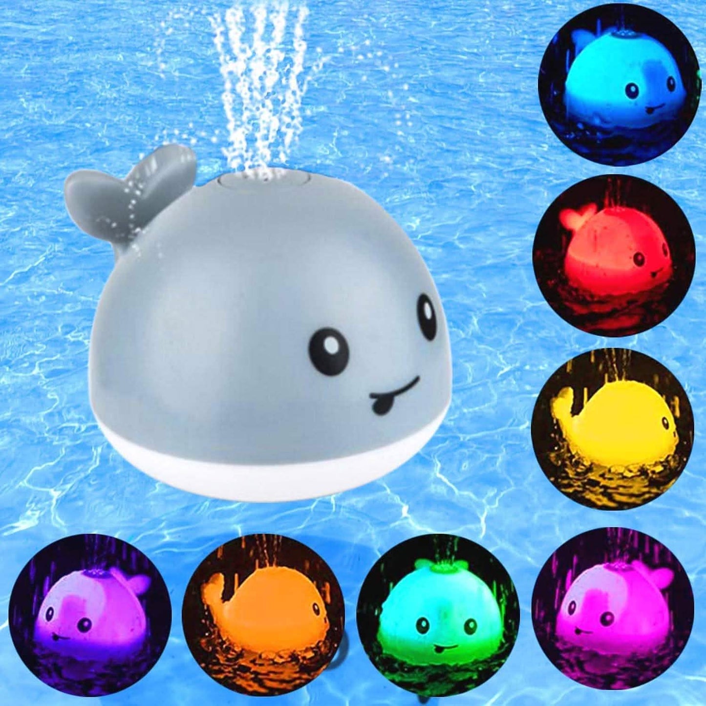 Auto Spray Water Whale Toy With Seven Kinds Of Flashing Light For Toddlers DailySale