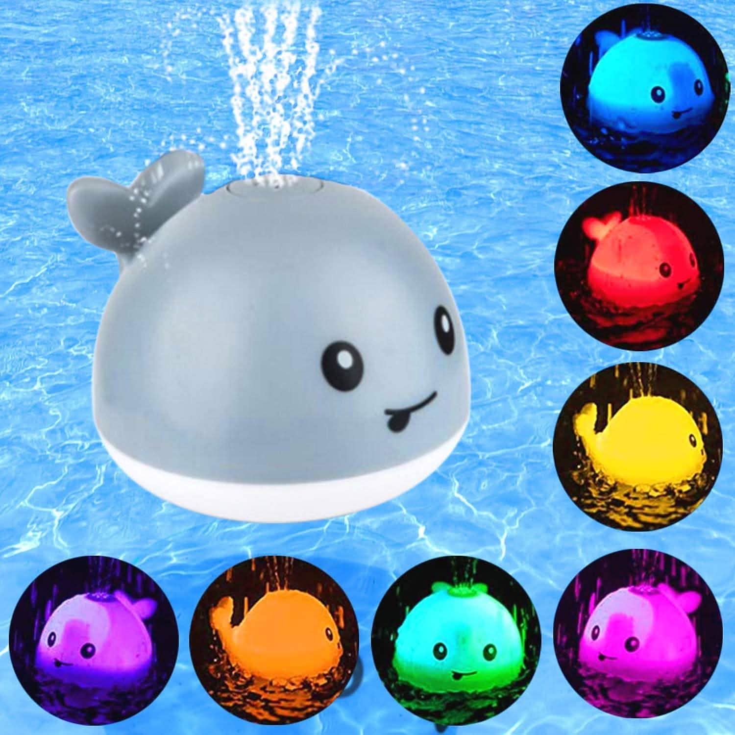 Auto Spray Water Whale Toy With Seven Kinds Of Flashing Light For Toddlers DailySale