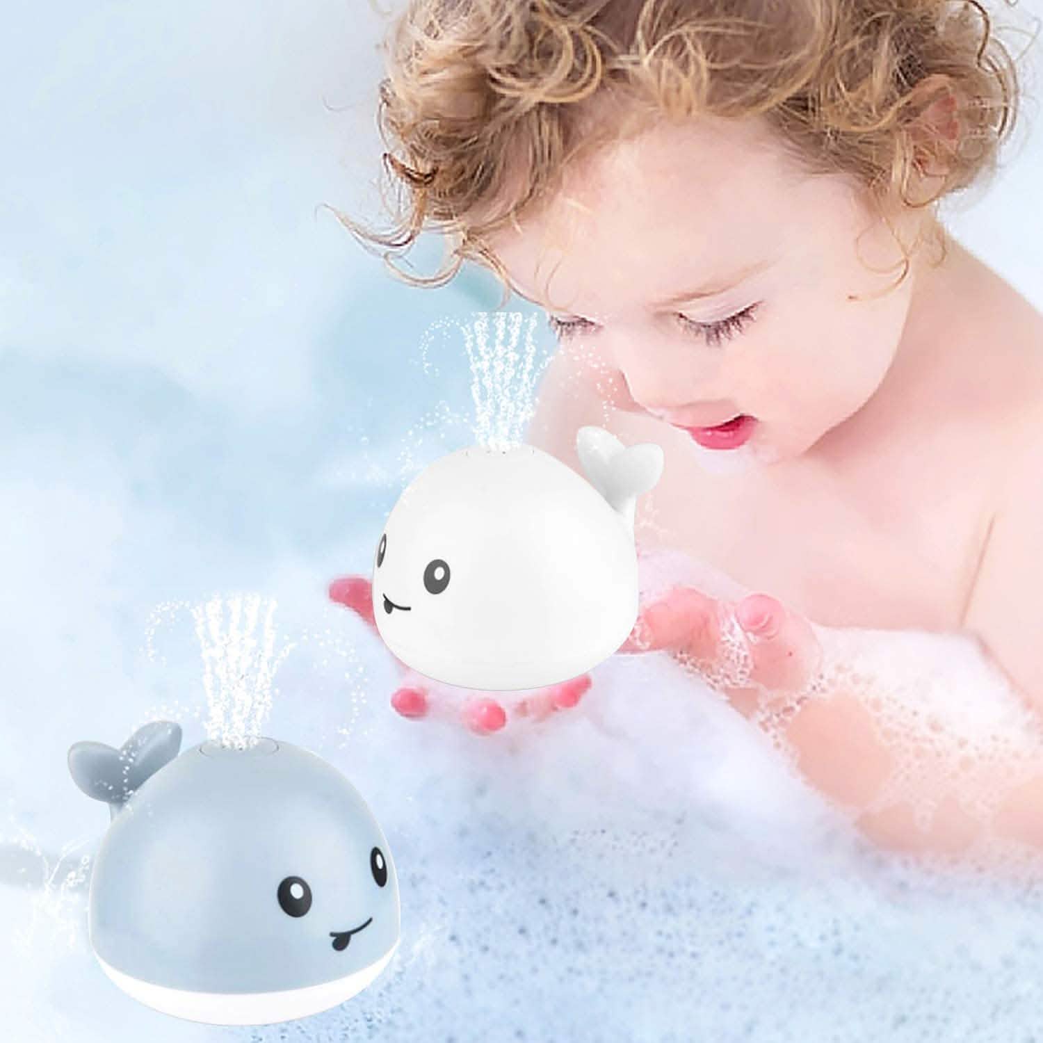 Auto Spray Water Whale Toy With Seven Kinds Of Flashing Light For Toddlers DailySale